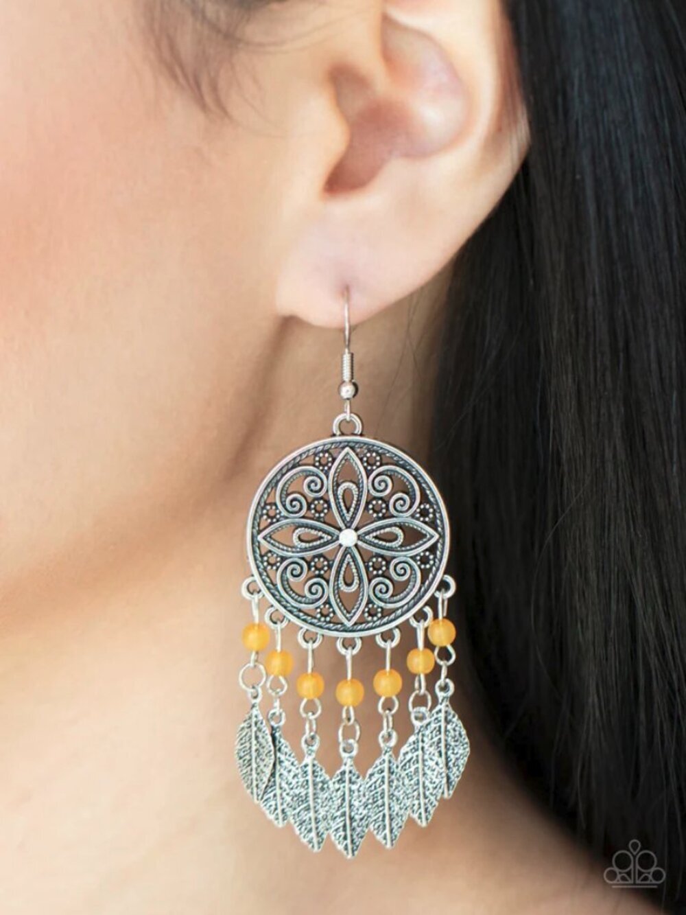 Paparazzi Jewelry Accessories - Free-Spirited - Orange Earrings - Vintage